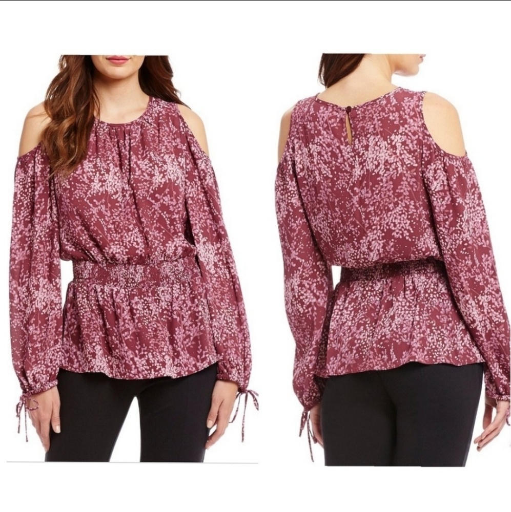 Halston cold shoulder top
